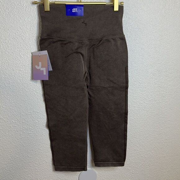 NWT- Joy Lab-high rise seamless cropped legging- brown- Size Small - Picture 8 of 14